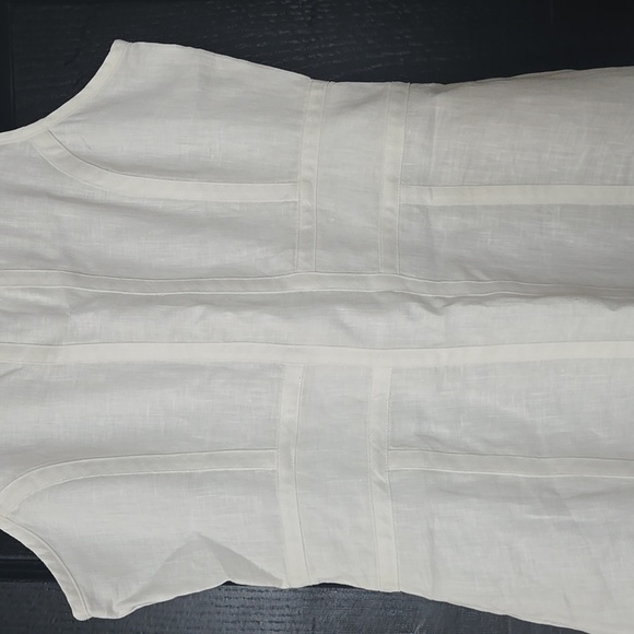 Island Company Latitude White Linen Mini Dress Size Small - Picture 4 of 10